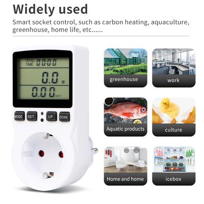 Digital Power Meter Socket LCD Display Voltmeter Consumption Wattmeter Electric Energy Meter Cost KWH Monitor EU/US Plug