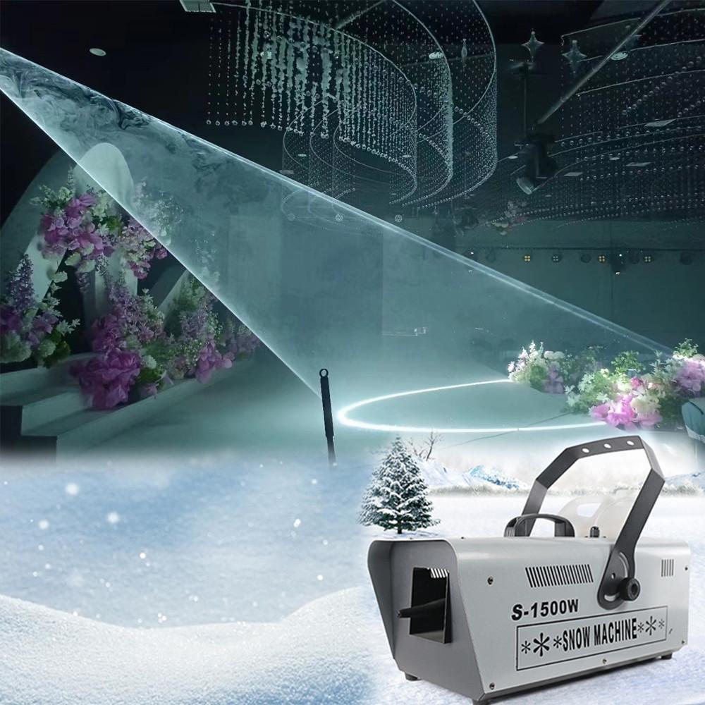 1500W Remote Control Disco DJ Snowflake Manufacturing Machine Christmas Party Event Atmosphere Props Wedding Snow Machine