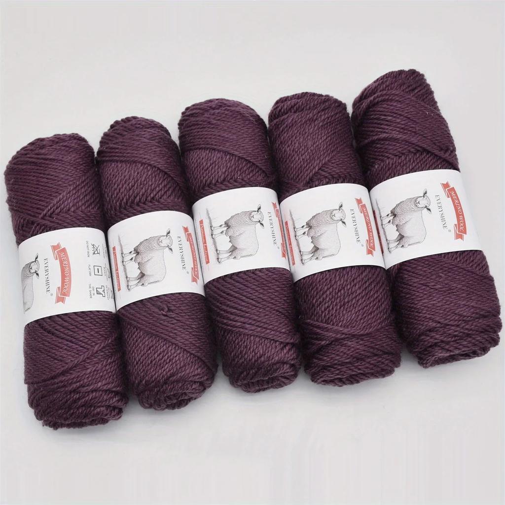 5 szt. Przędza z wełny merynosów Wielokolorowa Gruba Robótka Ręczna Materiały Miękka i Ciepła 500g/1.1lb Łącznie Ręczne Dzierganie i Szydełkowanie Materiały do Rękodzieła DIY