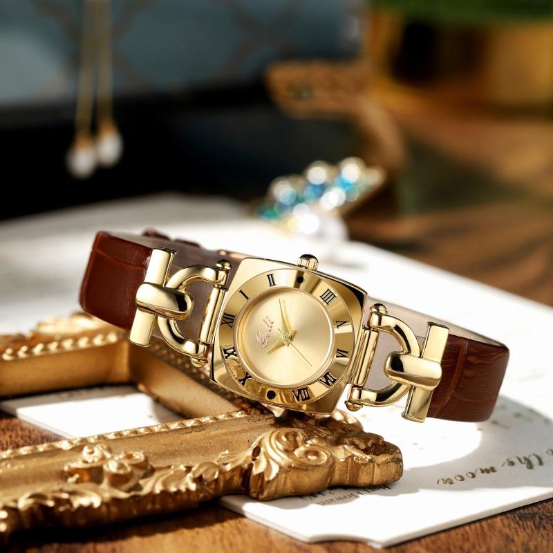 Niche High-End Women'S Watch Retro Square Plate Trend Quartz Watch Women'S Belt Watch