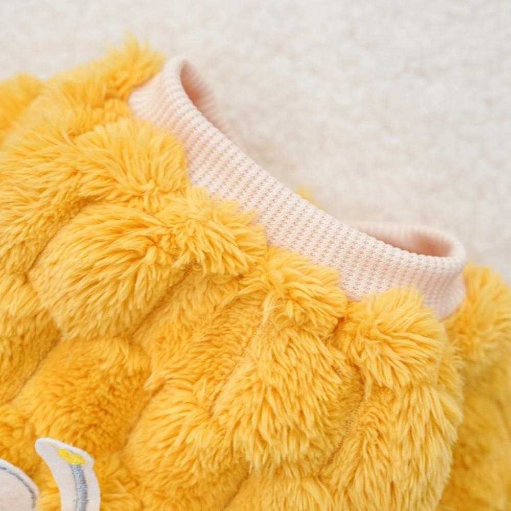 Cute Dog Winter Jumpsuit Bee Pattern Four Legged Pet Clothes Puppy Harness Coat  Kitten Clothing