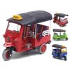 1 Peça Presente de Aniversário Modelo de Triciclo Tailandês Brinquedo Simulação Tuk Tuk Carro Estatueta Brinquedo de Veículo Infantil Decoração de Topper de Bolo para Mesa