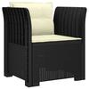 1 Seater Armchair with Cushion Rattan Look PP Anthracite