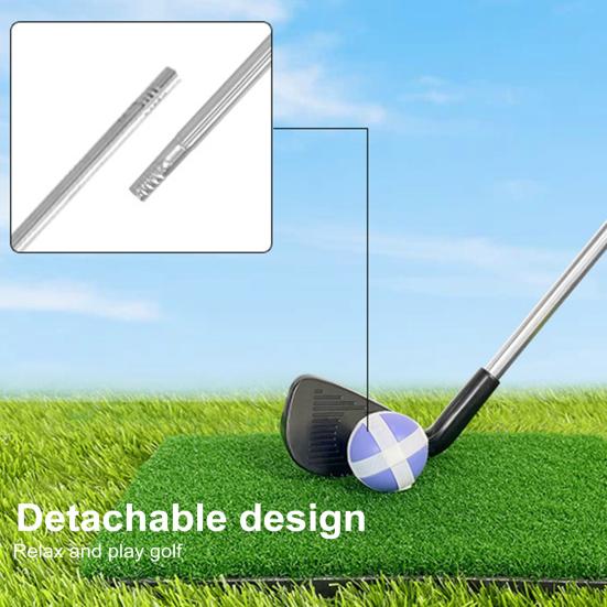 Putter Mini Golf Grip Anti-alunecare Detașabil Club de Golf din Oțel Inoxidabil Ușor Părinte-copil Exterior