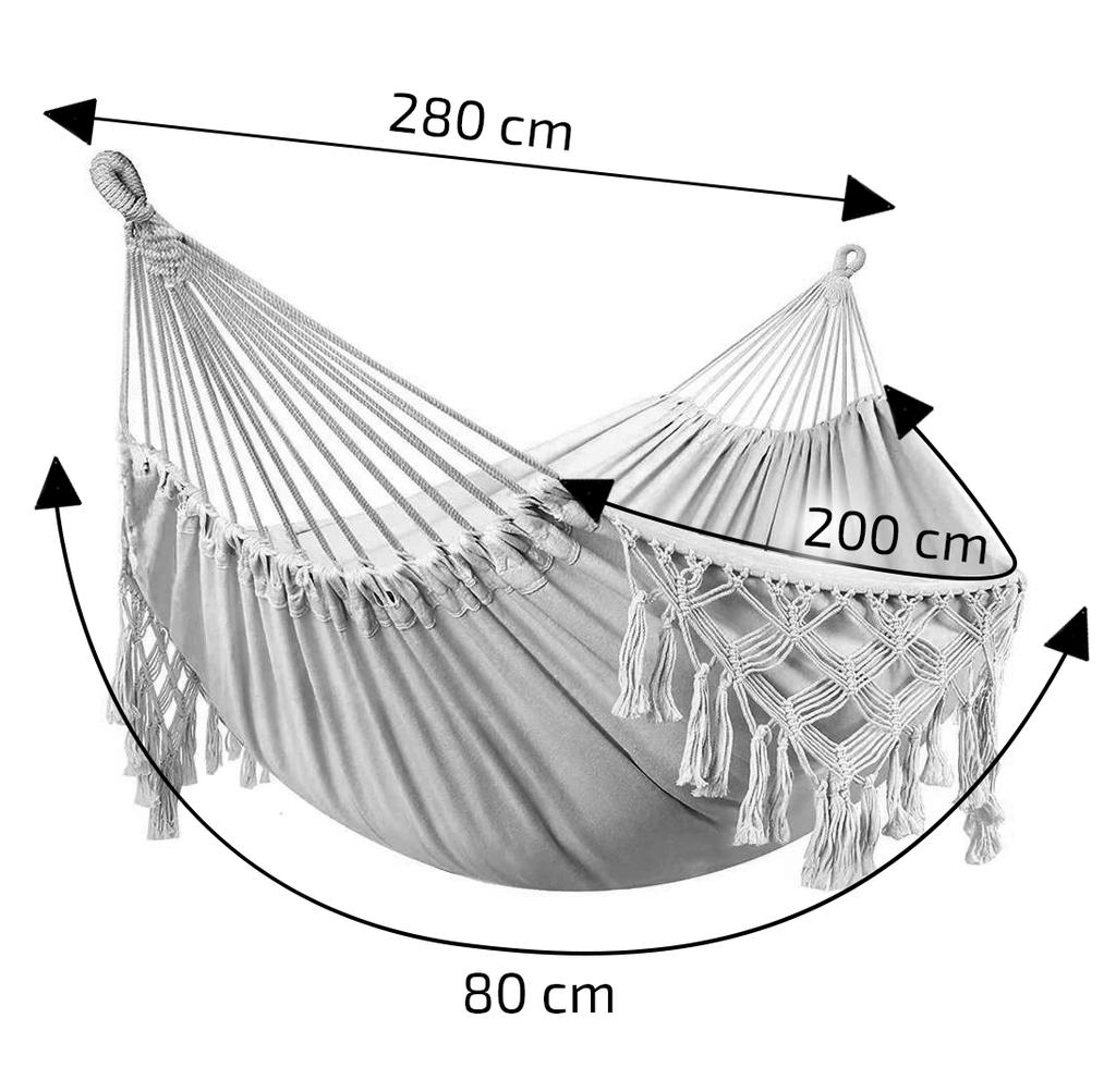 Large garden hammock, boho swing, boho father's day gift