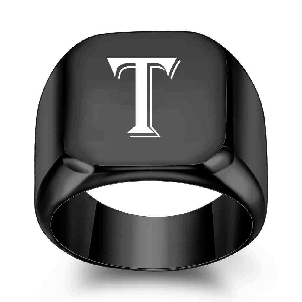 1Pcs Personalised Initial Engrave A to Z Alphabet ring Stainless Steel Rings