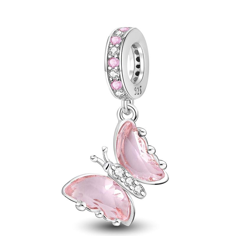 Copper Colorful Butterfly Series Fit Diy Charms Beads Bracelet Necklace Making Gift Of High Quality Fine Jewelry