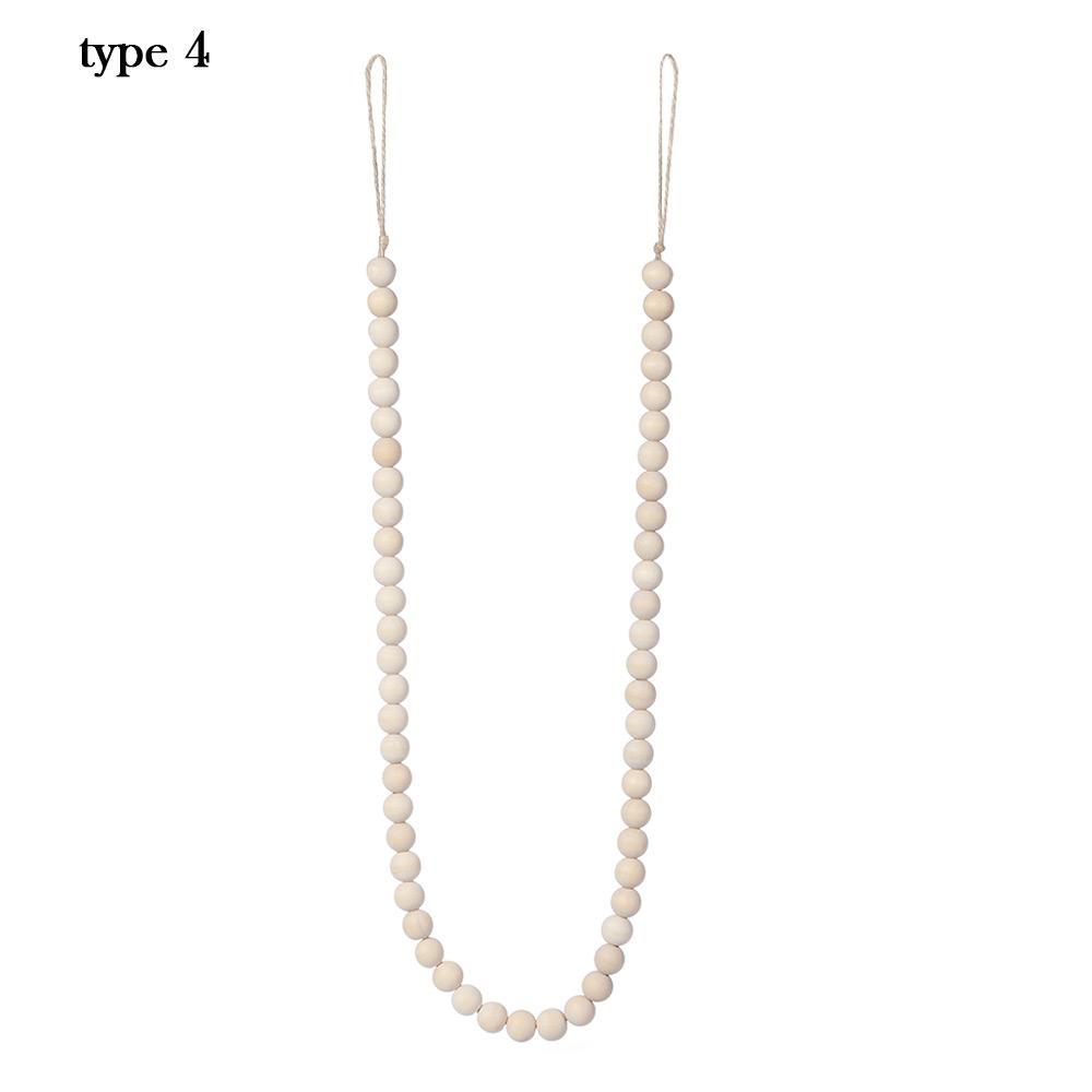 Bohemian Style Wooden Bead Tassels String Handmade Garland Jute Tassels Rustic Bead Ornament For Wall Hanging Decoration Crafts