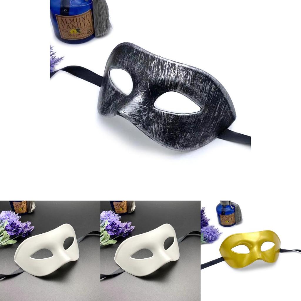 Christmas Holiday Mask For Adults Black And Gold Costume Accessory