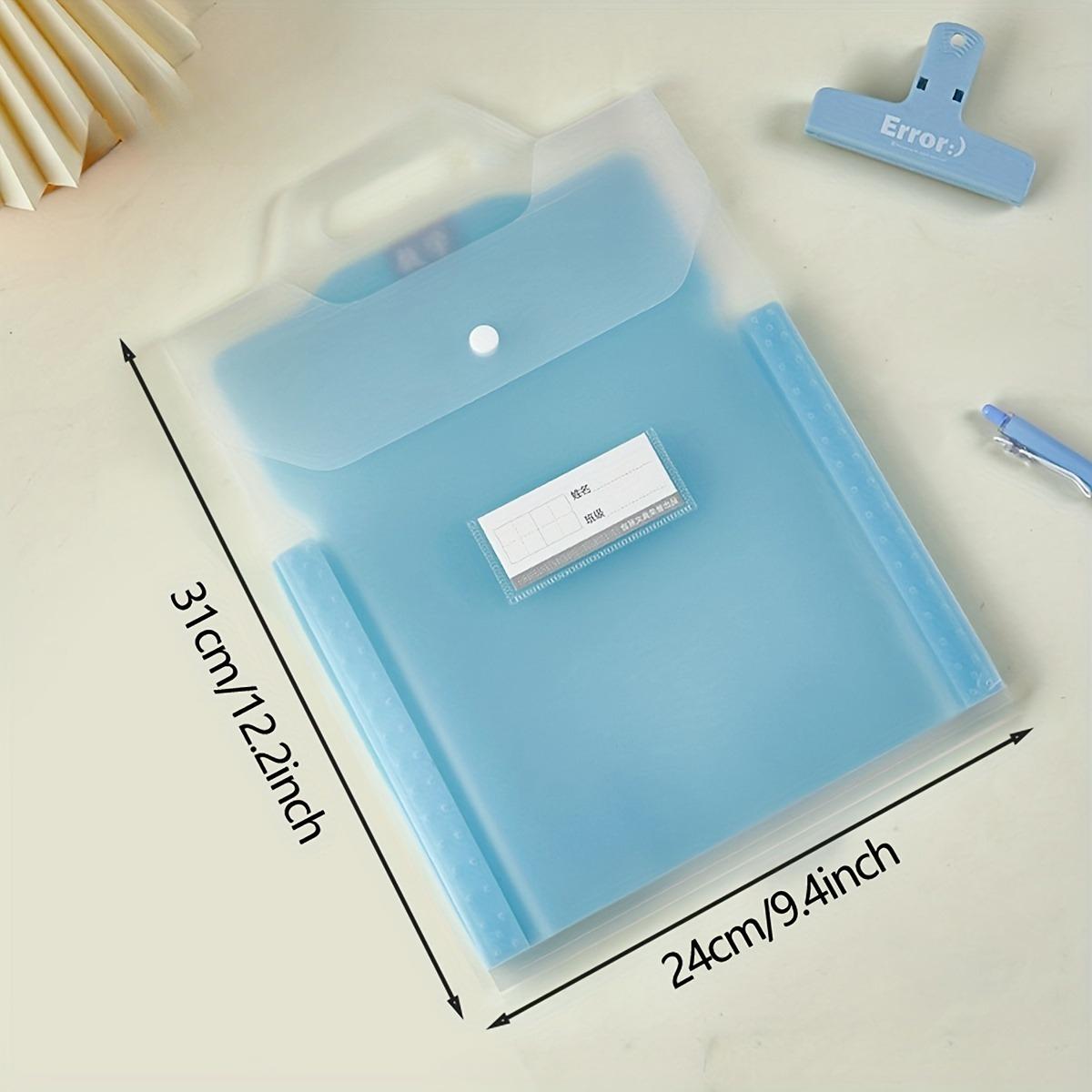 

1/2pcs Portable Student File Organizer, 4 Pockets with Handle for A4 Papers, Expandable & Labeled, Multiple Cute Colors