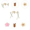Dollhouse Clothes Drying Rack with 4 Clips Gift Cute Playset Mini Clothing Model for