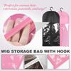 Wig Storage Bags with Hanger, 2025 Upgrade Wig Storage for Multiple Wigs, Dust-Proof Wigs Organizer Bag for Home Travel Use (Black)