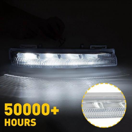 2012-2015 Mercedes C-Class Right Passenger Side LED Daytime Running Light 5940 | AUXITO | CAPA-Certified | 11W-20W | Cold White | 6000K | Textured