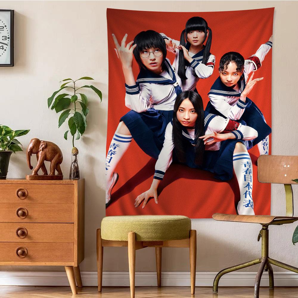 

Atarashii Gakko Youth Band DIY Wall Tapestry for Living Room Home Dorm Decor Wall Art Decor 74x94cm(29x37in)