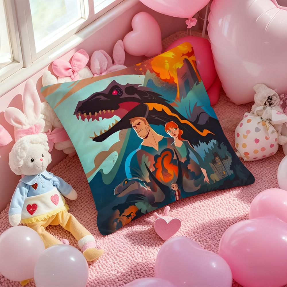 

Anime M-Movie P-Primal Cushion Cover Pattern Printed Pillowcase for Living Room Sofa Cushion Cover & Bedroom Decor 12x12Inch
