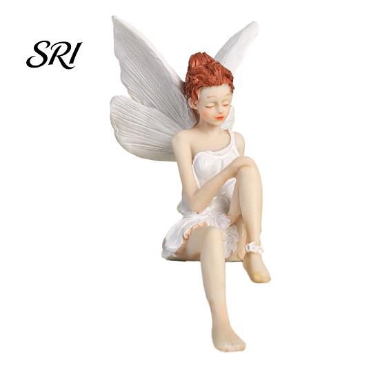 Multi-room Decorative Item Flower Fairy Ornaments, Beautiful And Fine Carving Figurines, Bedroom Piece Resin Sculpture for Home Patio Balcony