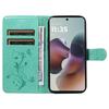 For Motorola Moto G56 5G PU Leather Cases Flower Pattern Wallet Stand Phone Cover with Strap