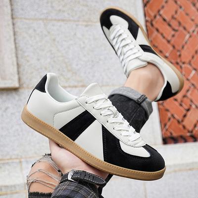 Sneakers Women Waterproof Leather Men German Training Shoes Non-slip Sneakers For Women Large Size Black Sneakers Female