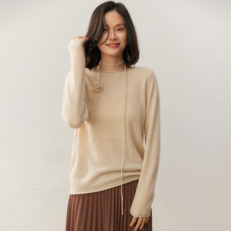 

Женский свитер Qinghe 100% чистый кашемир - Ультрамягкий роскошный зимний пуловер XL