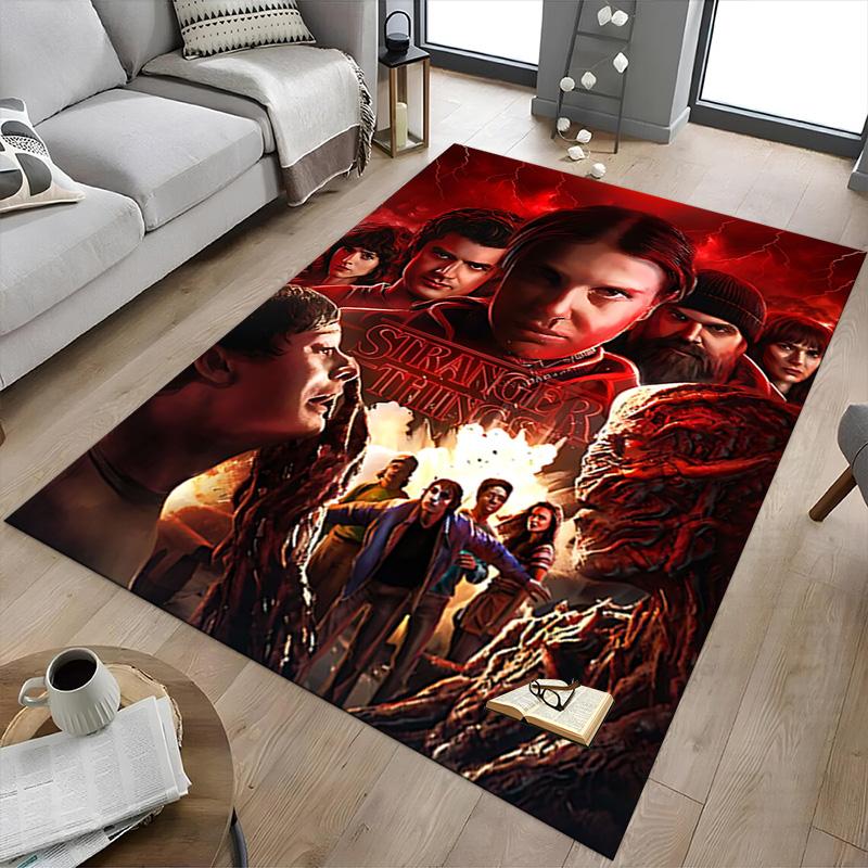 1pc Stranger Things Upside Down Carpet for Playroom Bedroom Living Room Sofa Home Decor,kids Game Area Rug Non-slip Floor Mat Y72985