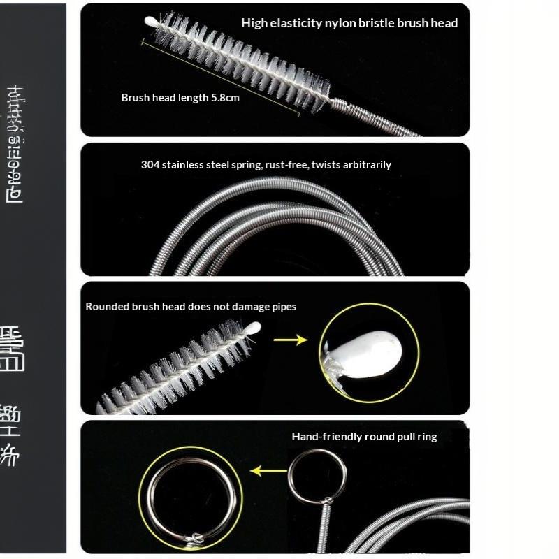 4/5 Set Refrigerator Drain Hole Clog Remover Long Lasting Fridge Dredge Cleaning Kit for Household Kitchen Care