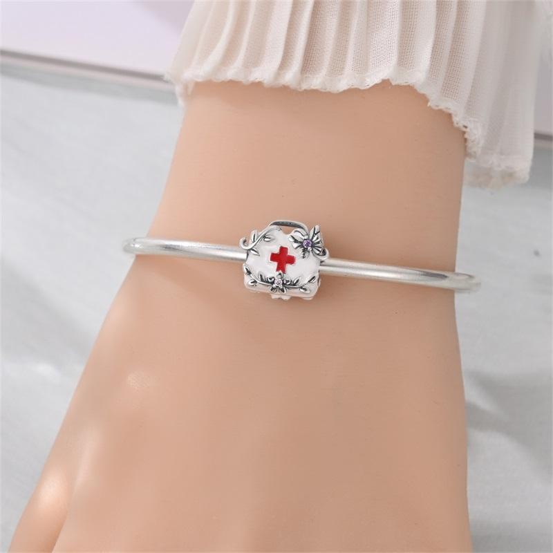 Copper Physical Health Nurse Medicine Box Stethoscope Charms Medicine Beads Fit Original Bracelets Diy Jewelry