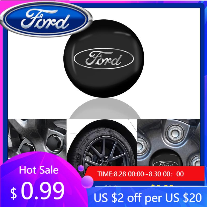 Nová 2026 Samolepka na auto 4ks Poklice na kolo auta Kovové samolepky se znakem Pro Ford Focus 2 MK2 3 4 MK3 4 ST Mondeo Festiva Fusion Oblek F