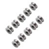Oumefar U-Groove Bearing 10pcs U624zz Carbon Steel Shell U-Groove Pulley Roller Metal U Type Guide Pulley Wheel Roller Bearing 0.51inch OD for Window