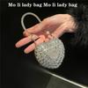 2024 Retro European & American Heart-Shaped Mini Lipstick Bag with Diamond Studs