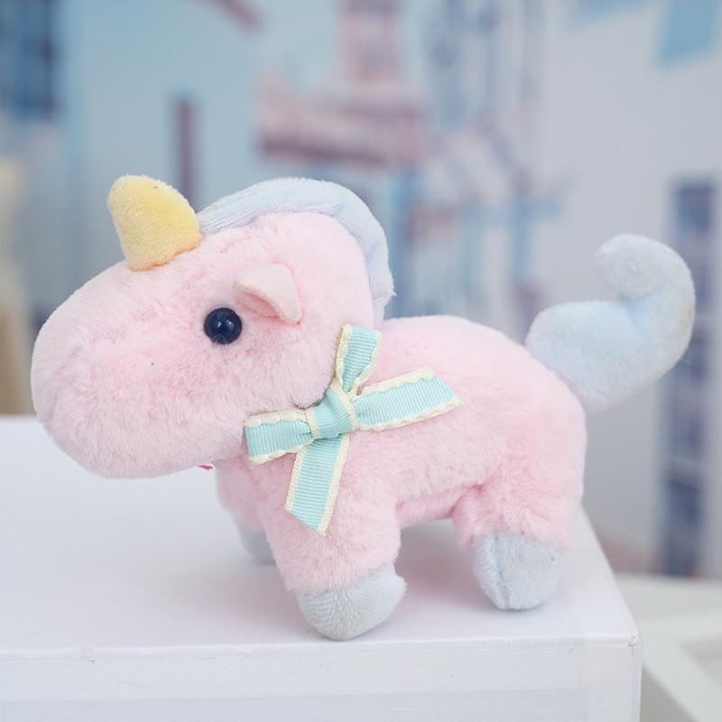 Unicorn Animal Plush Toy With Keychain For School Bag Decor And Gifts