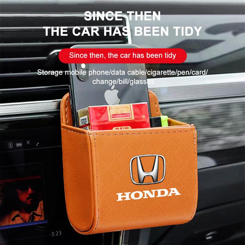 Car Air Outlet Storage Box Phone Glasses Organizer Car Goods For Honda Fit Mugen Insight Type S R VTEC DOHC Modulo Vezel Legend RR Si