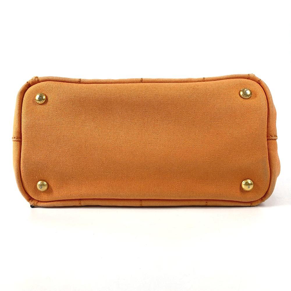 PRADA Canapa logo Handbag, Satchel bag, Tote bag Hand Bag Canvas Orange