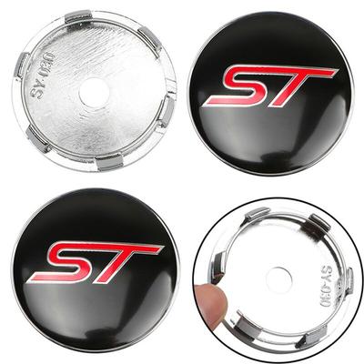 4Pcs/lot 60mm ST Car Wheel Center Hub Cap Emblem Badge Decal for Kuga FOCUS 2 Focus 3 Mondeo Fiesta Kuga MK2 MK3 MK4