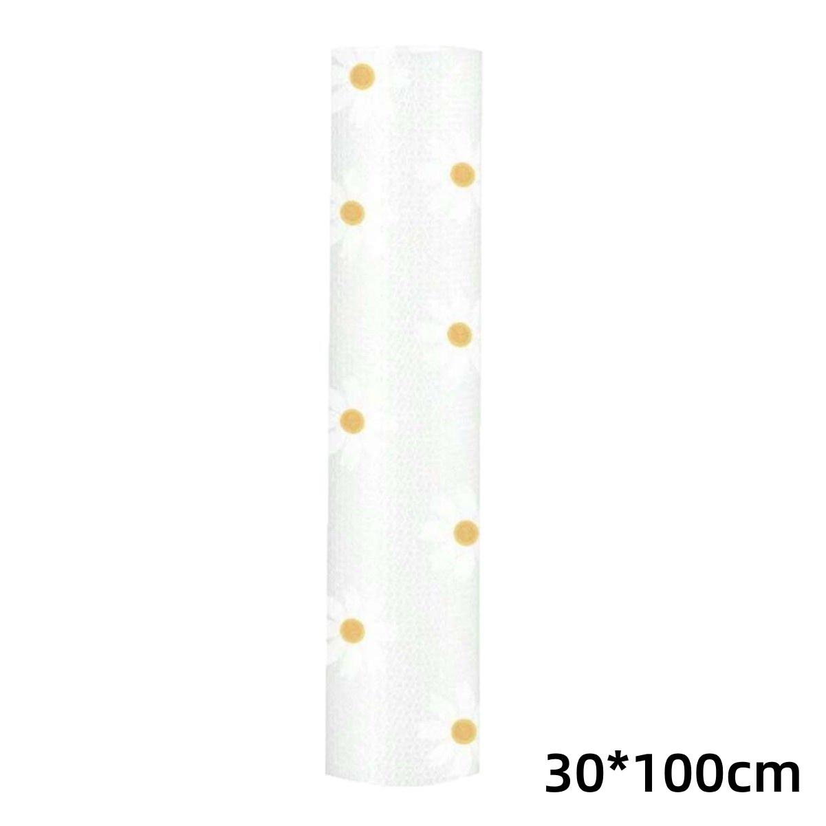 

Пластиковая подкладка для полки с цветочным рисунком в рулоне, водонепроницаемая, пыленепроницаемая, нескользящая подкладка для коврика для кухонного шкафа-влагостойкая подкладка для стола холодильника 30*100cm