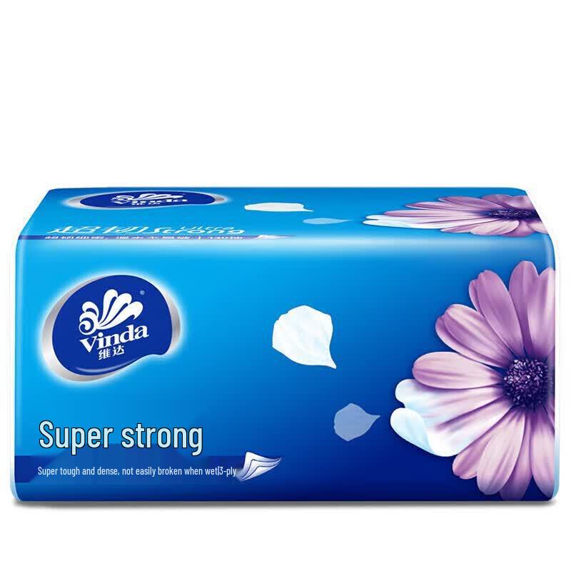 Vinda Super Tough 3-Ply Soft Pack Facial Tissues