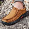 2026 New Men's Casual Work Slip - On Loafers, High Quality Hand Rubbed Genuine Cowhide Shoes with Non - Slip Rubber Outsole