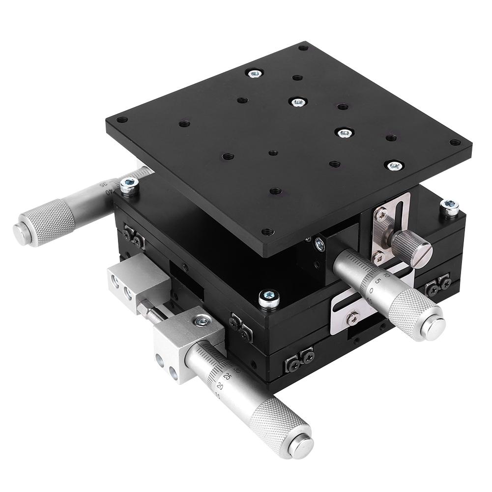 LD90 LM XYZ 3 Axes Trimming Platform Manual Linear Stage Tuning Sliding Table 90 x 90mm