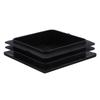 ABUL-100Mm X 100Mm Plastic Ribbed Square End Caps Cover Tube Inserts 6 Pcs