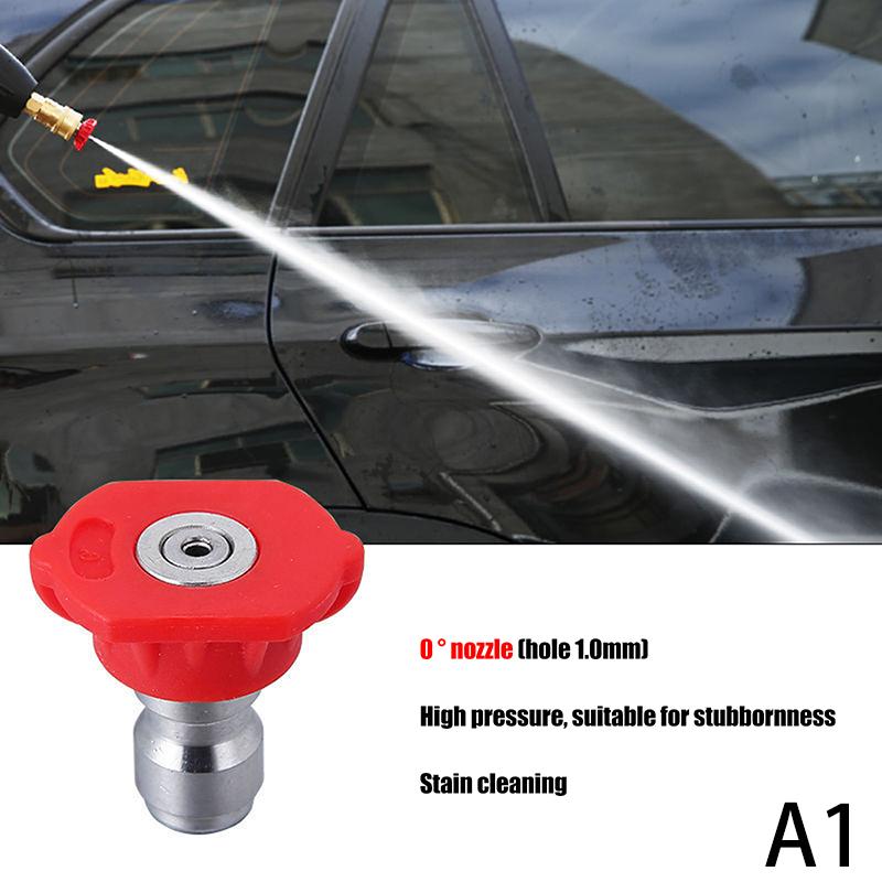 1/5Pcs 1/4Inch Quick Connect Garden Cleaning High Pressure Car Washer Spray Nozzle 0 15 25 40 Degree Watering Soap Nozzle Tip
