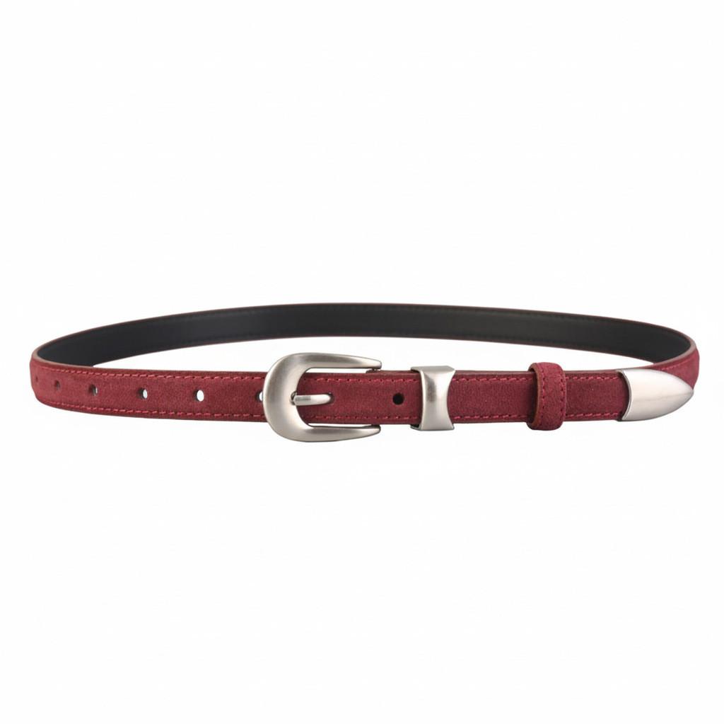 Minimalist Leather Belt For Women With Alloy Buckle For Casual And Office Wear