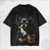 Vintage Washed Smoking Chihuahua Shirt Funny Meme Dog Shirt Gift for Dog Lover