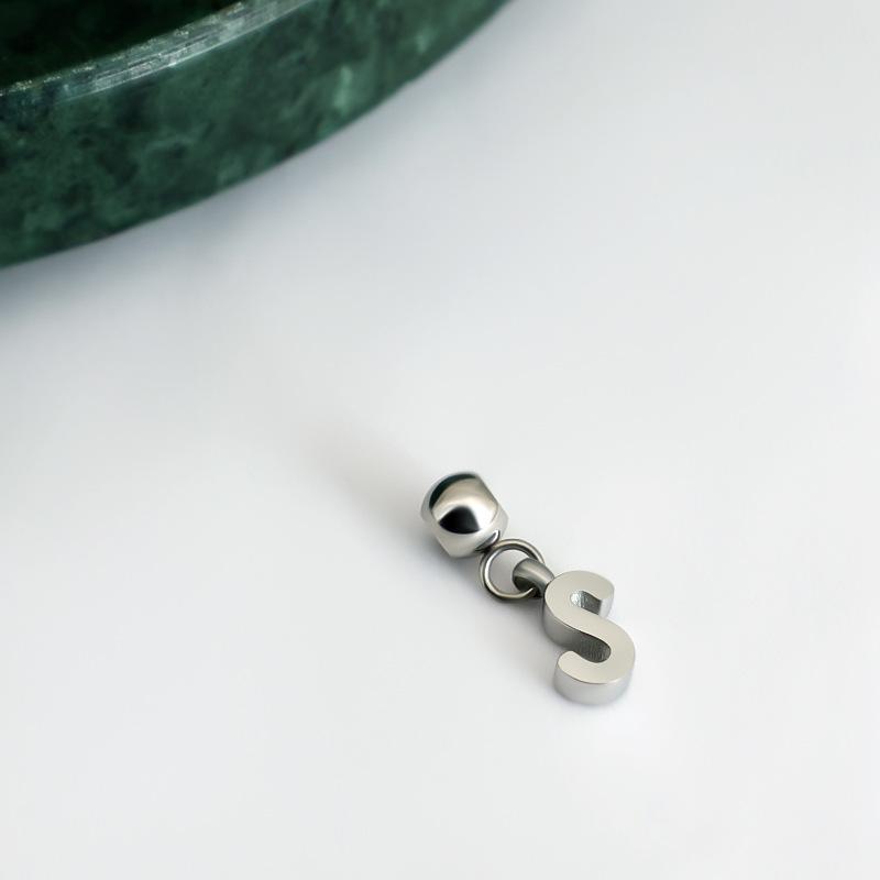 DIY Sliding Chain Alphabet Number Pendant Necklace Personalized Jewelry