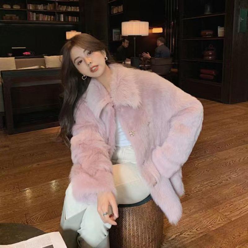 Fur New Coat Women's Autumn and Winter Outer Wear Plush Women's Clothing Loose Trend