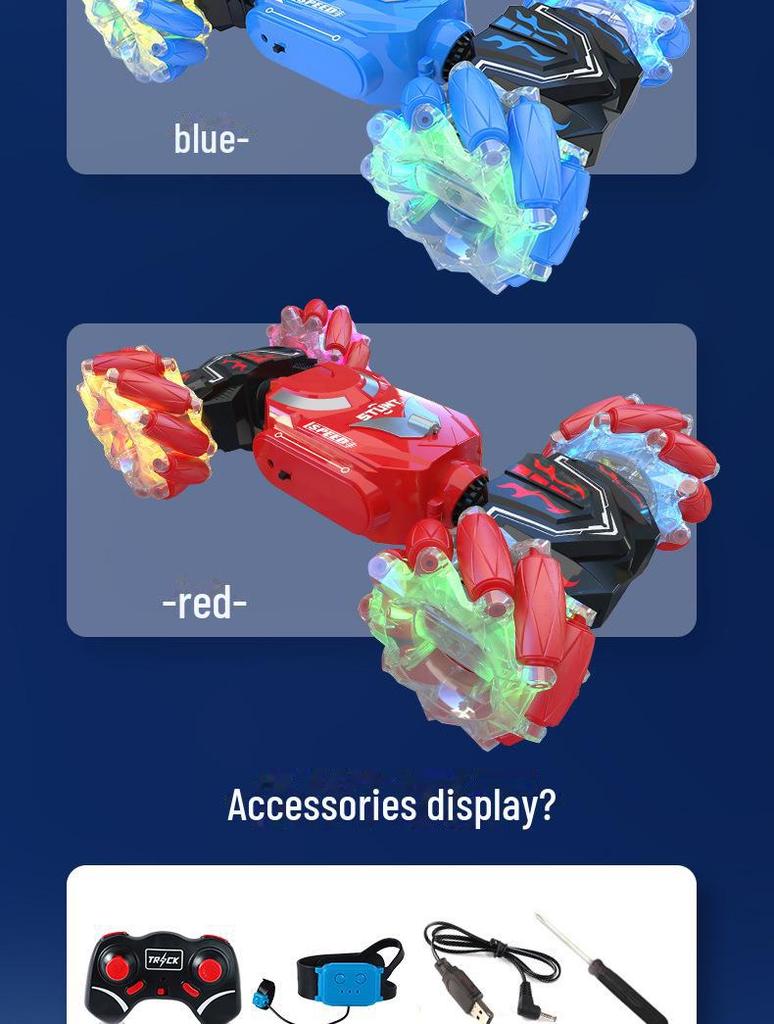 Gesture-Sensing Deformation RC Stunt Car - Large Off-Road 4WD Toy for Kids