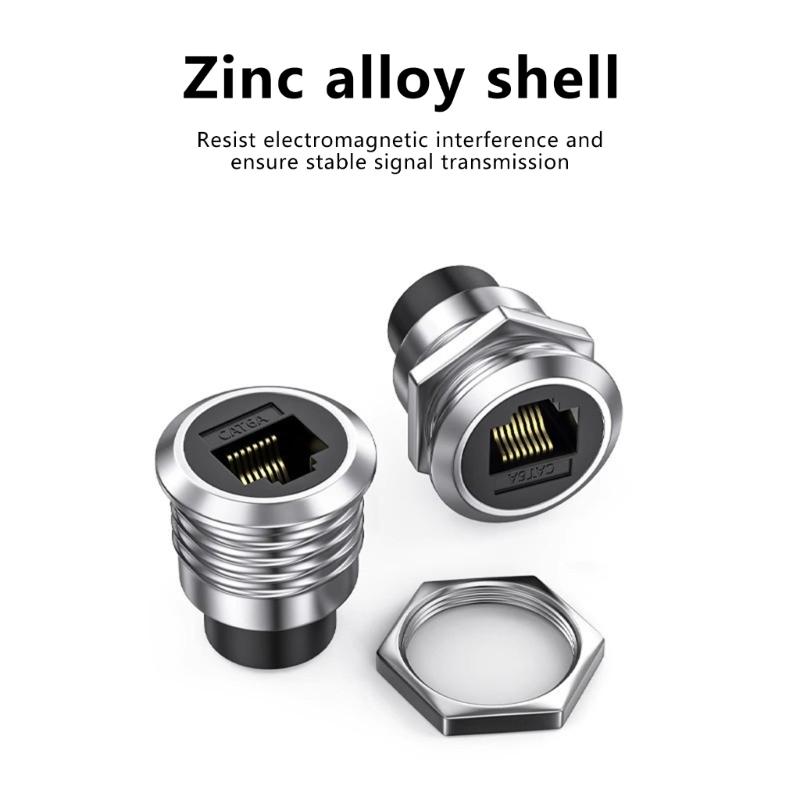 2Piece Zincs Alloy USB3.0 Panel Mount Sockets Adapters Fast Speed Data Transfer Gold Plateds Port For Wall Desk Installation