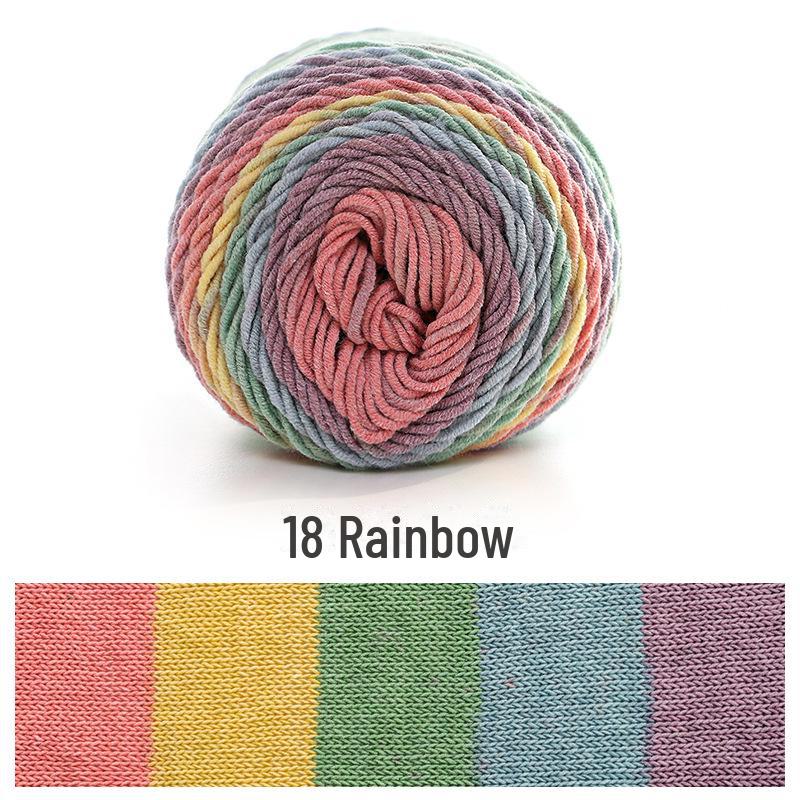 Ruyi Bird Milk Cotton Multicolor Yarn for DIY Knitting Projects - Scarf, Pillow, Blanket