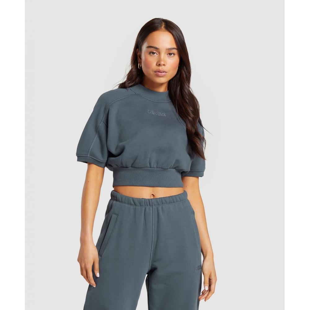 

Gymshark Трендовый свитер Loopback Sweat, титаново-синий B7A2U UCMQ XXS