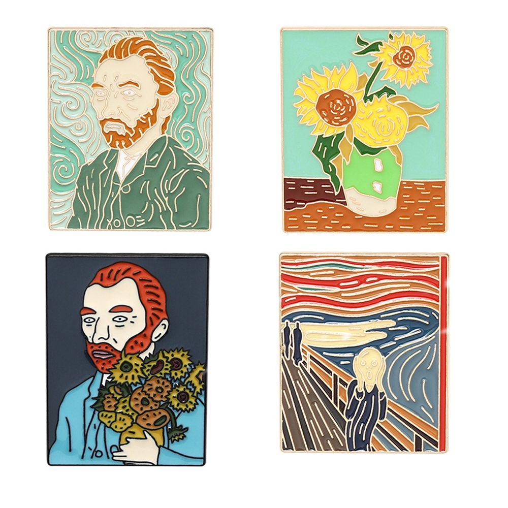 

Аксессуары для ювелирных изделий из сплава Ван Гог Брошь Бижутерия Ван Гог Квай Эмалевый значок