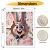 Disney DIY Painting Kit Judy Hopps Classic Style Home Decor Craft Gift Idea Art Paint by Numbers Romantic Love Heart Rabbit Pattern