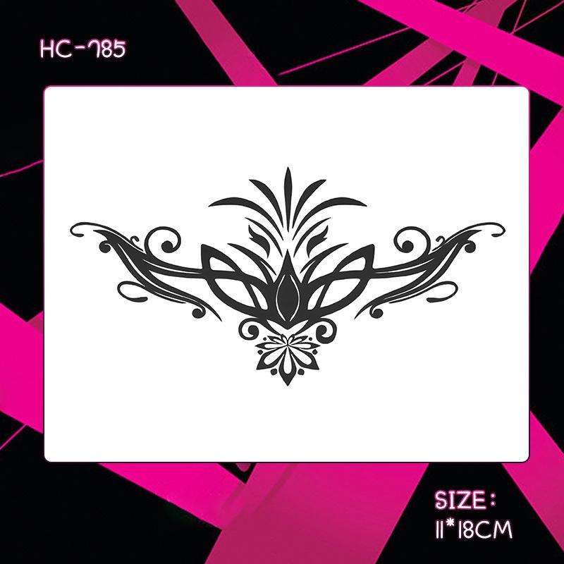 Herbal Semi-Permanent Waterproof Succubus Tattoo Sticker for Women - Long-Lasting, Scar-Covering, High-End Design for Chest, Waist, and Abdomen